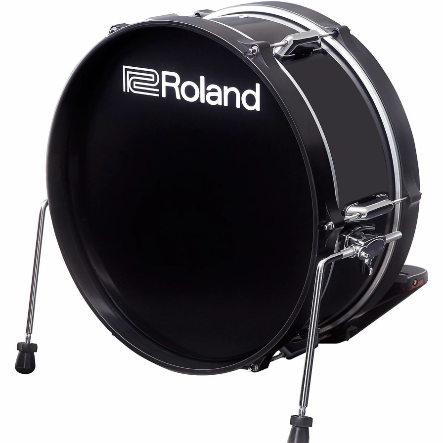 Electronic Drums * | Brand New Roland Roland Kd-180L-Bk V-Drums Acoustic Design 3 Series Kick Drum Pad 18 In.