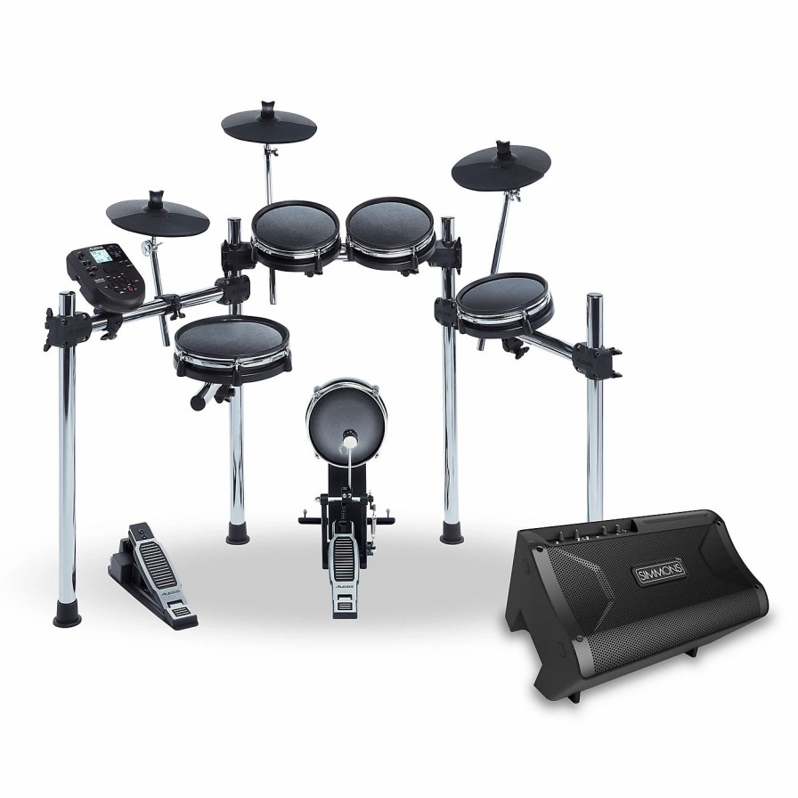 Electronic Drums * | Flash Sale Alesis Alesis Surge Mesh Electronic Drum Kit And Simmons Da2108 Drum Set Monitor