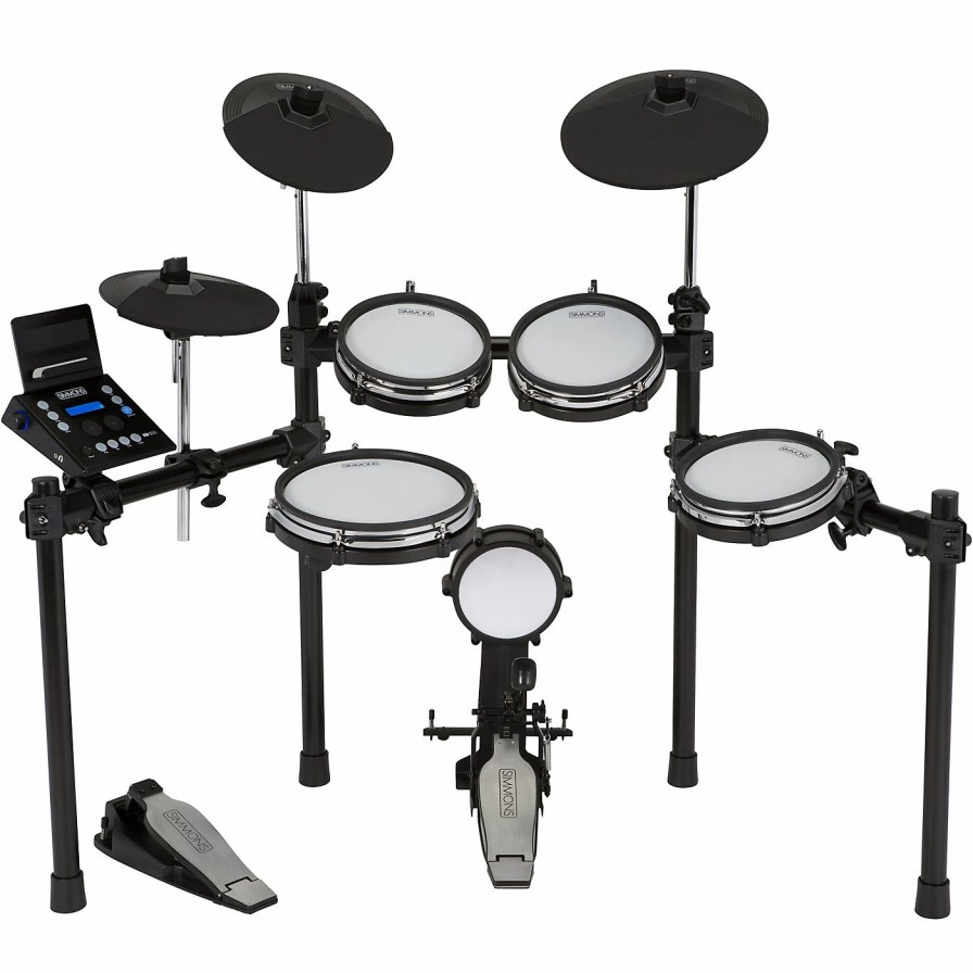 Electronic Drums * | Cheap Simmons Simmons Sd600 Electronic Drum Set With Mesh Heads And Bluetooth