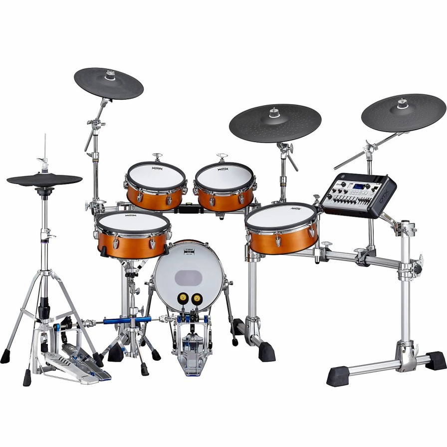 Electronic Drums * | Top 10 Yamaha Yamaha Dtx10K Electronic Drum Kit With Mesh Heads Real Wood