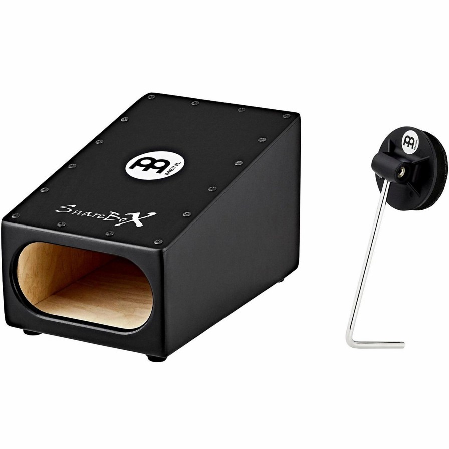 Electronic Drums * | Best Pirce Meinl Meinl Acoustic Snare Stomp Box With L-Shaped Beater, Black