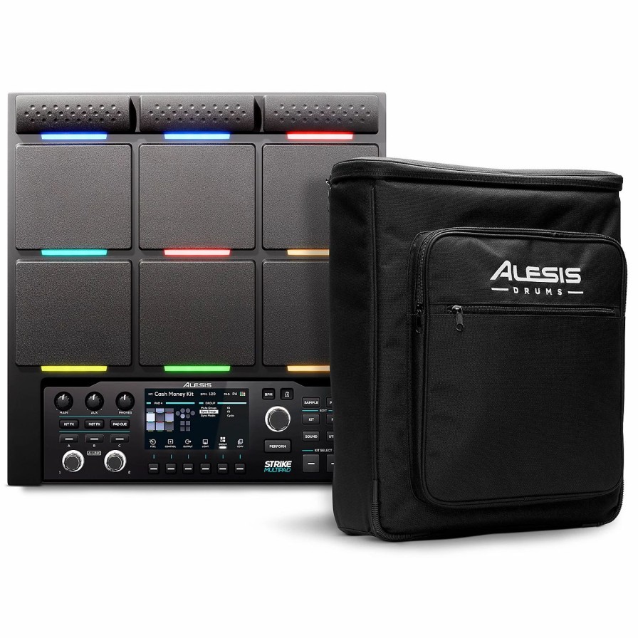 Electronic Drums * | Hot Sale Alesis Strike Multipad Percussion Pad With Alesis Bag