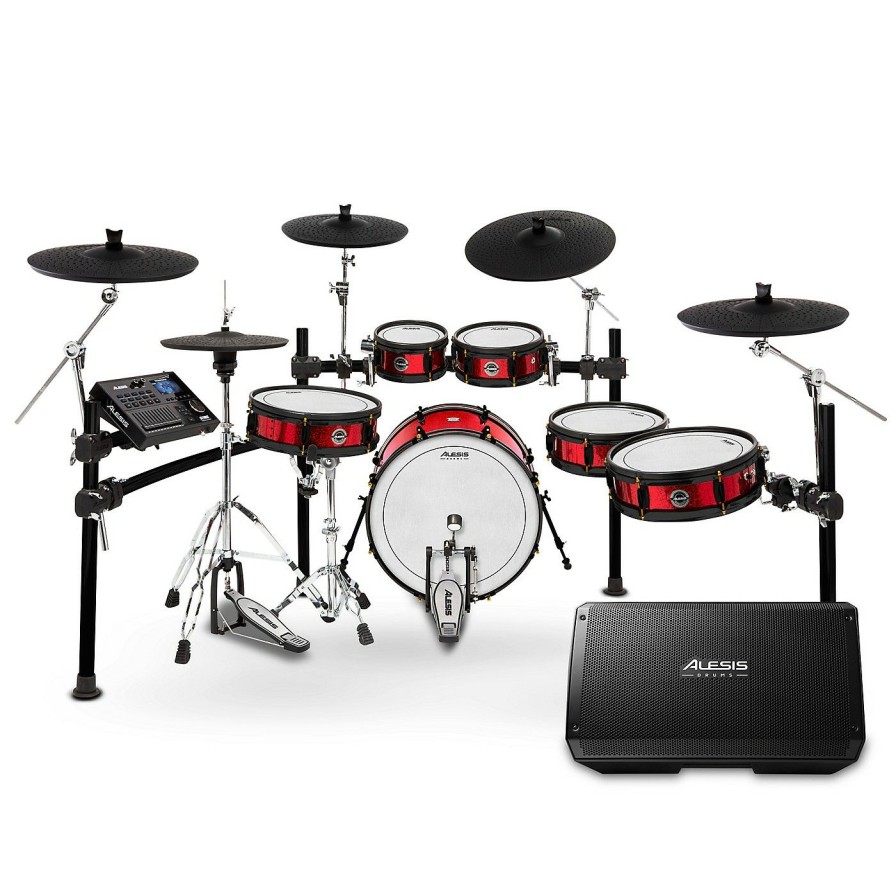 Electronic Drums * | Hot Sale Alesis Strike Pro Se Electronic Drum Set And Alesis Strike 12 Drum Set Monitor