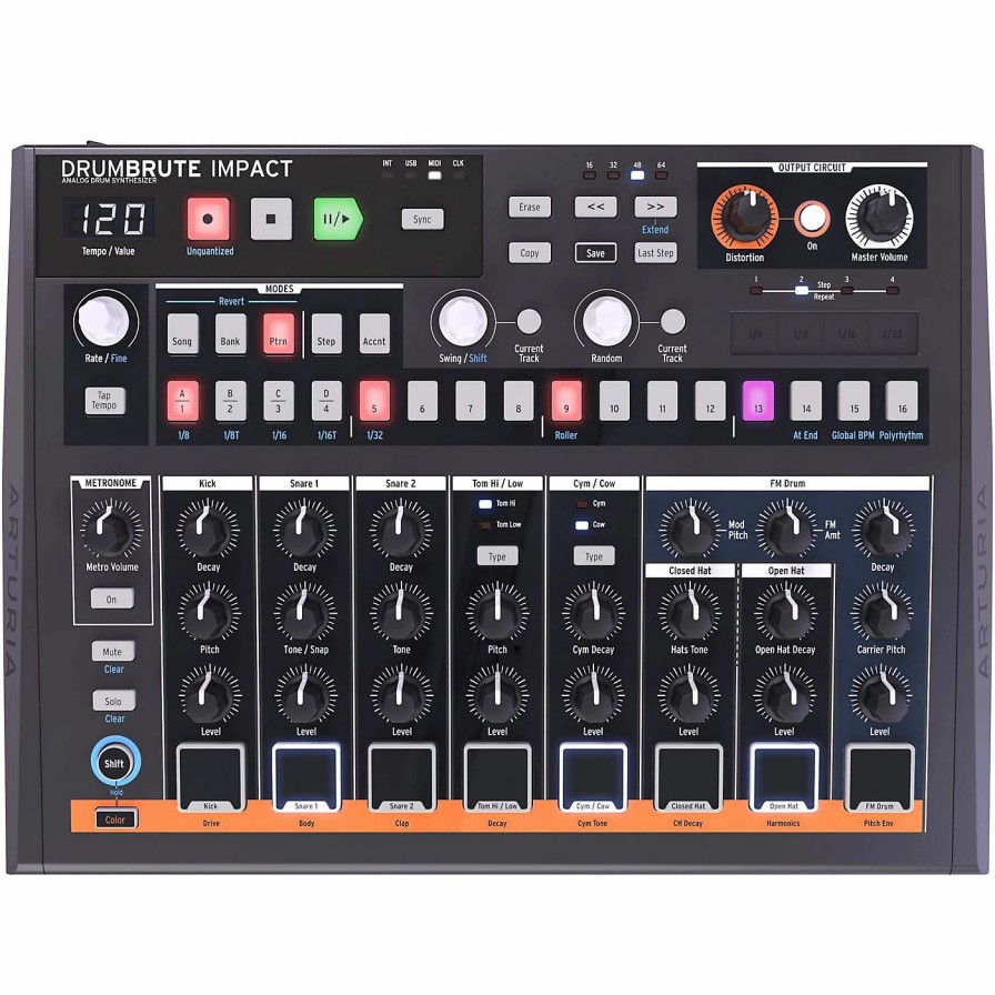 Electronic Drums * | Brand New Arturia Arturia Drumbrute Impact Analog Drum Machine