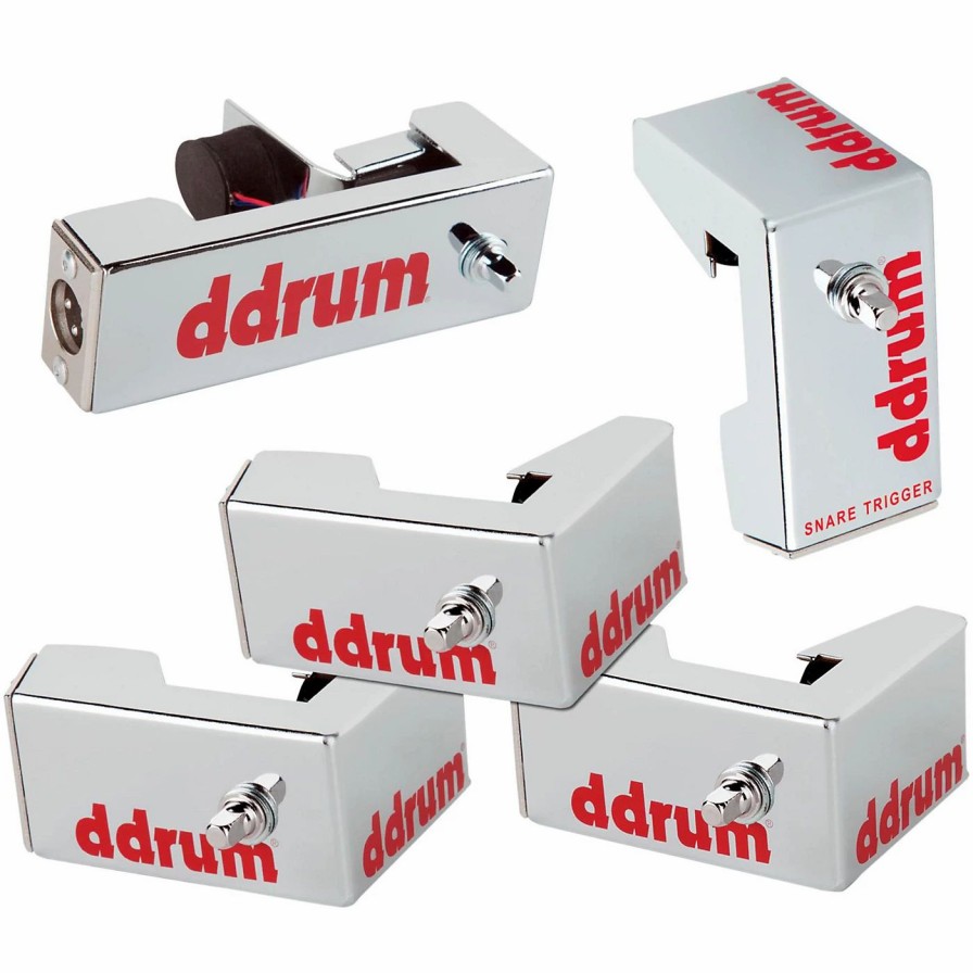 Electronic Drums * | Discount Ddrum Ddrum Chrome Elite Advanced Engineered Drum Triggers 5-Piece Set Chrome