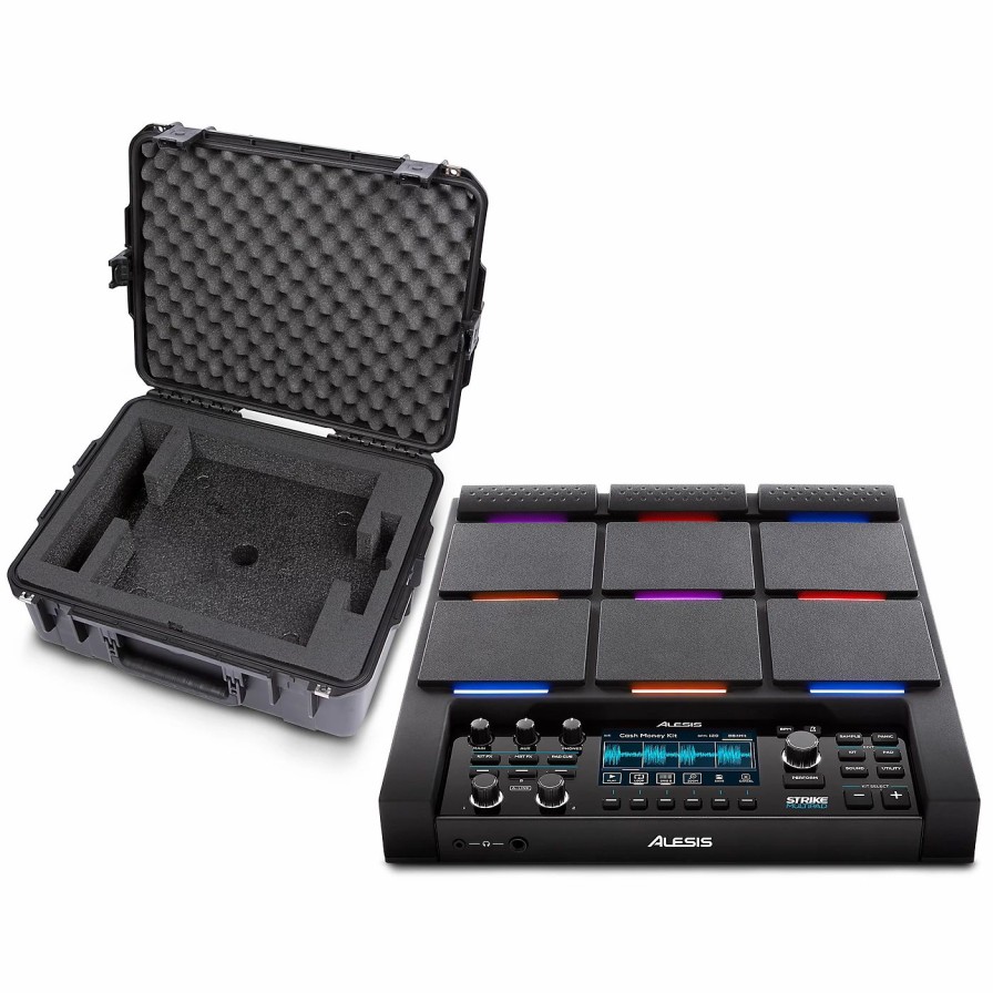 Electronic Drums * | Wholesale Alesis Alesis Strike Multipad Percussion Pad With Skb Case