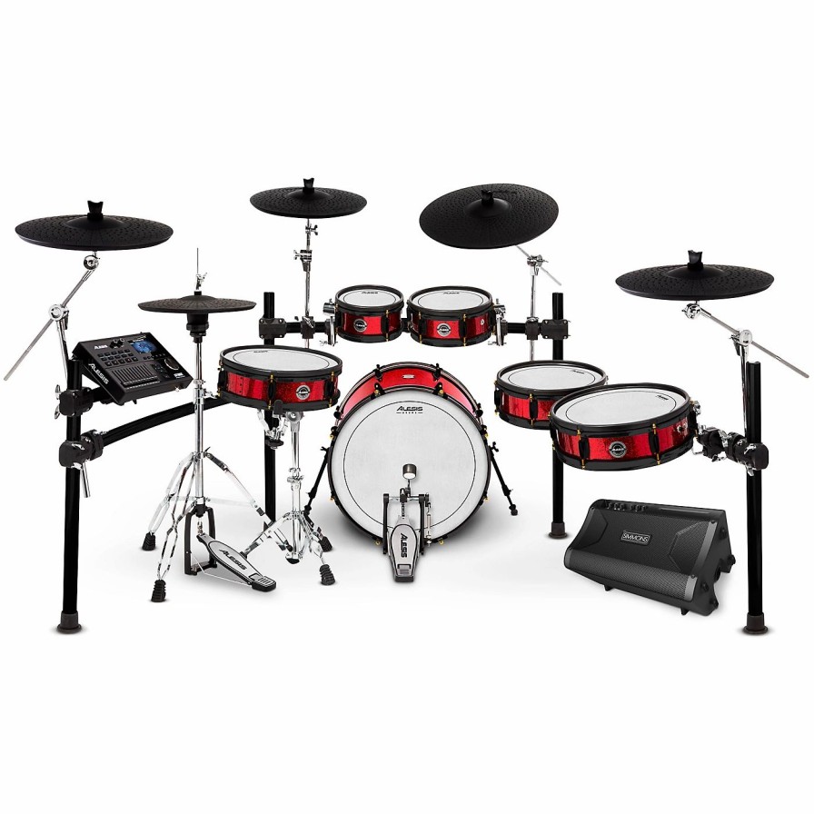 Electronic Drums * | Budget Alesis Alesis Strike Pro Se Electronic Drum Set And Simmons Da2110 Drum Set Monitor