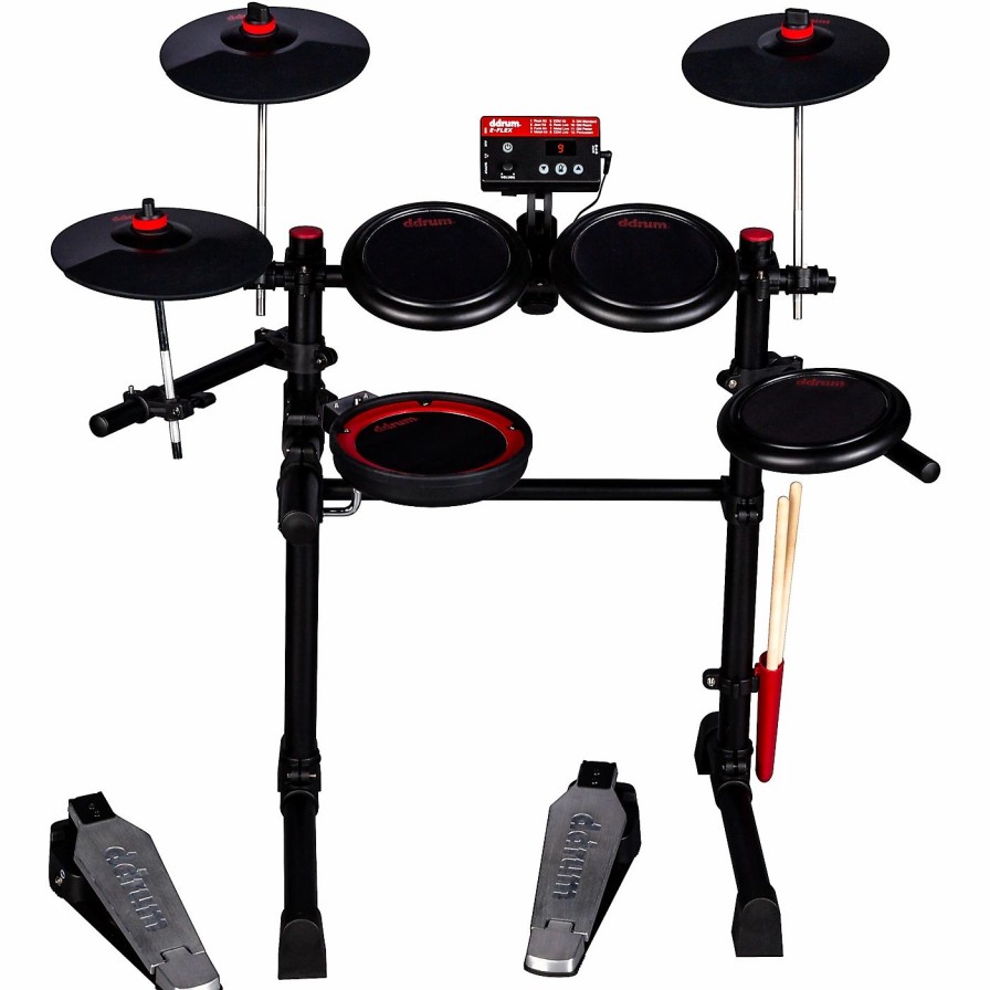 Electronic Drums * | Promo Ddrum Ddrum E-Flex Electronic Drum Set Black