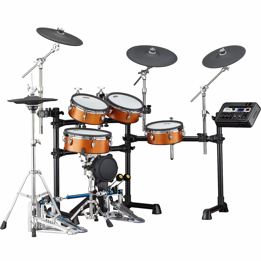 Electronic Drums * | Outlet Yamaha Yamaha Dtx8K Electronic Drum Kit With Mesh Heads Real Wood