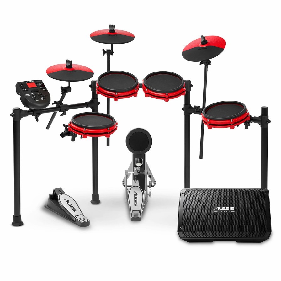 Electronic Drums * | Hot Sale Alesis Alesis Nitro Mesh Special Edition Electronic Drum Kit With Mesh Pads And Strike 8 Drum Set Monitor